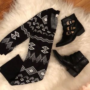 Aztec print sweater dress